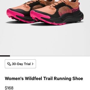 *NWOT* Lululemon Women’s Trail Running Shoe - Desert Sun/Raspberry, size 6.5